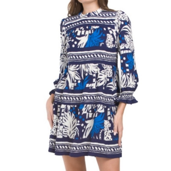 Donna Morgan Printed Shift Dress size 14 - Picture 6 of 7